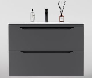 Тумба под раковину Style Line Марелла 80 Люкс Plus СС-00002412 серый матовый